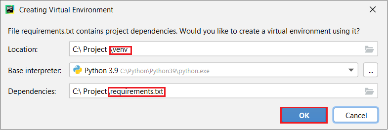 PyCharm Virtual Enviromaent