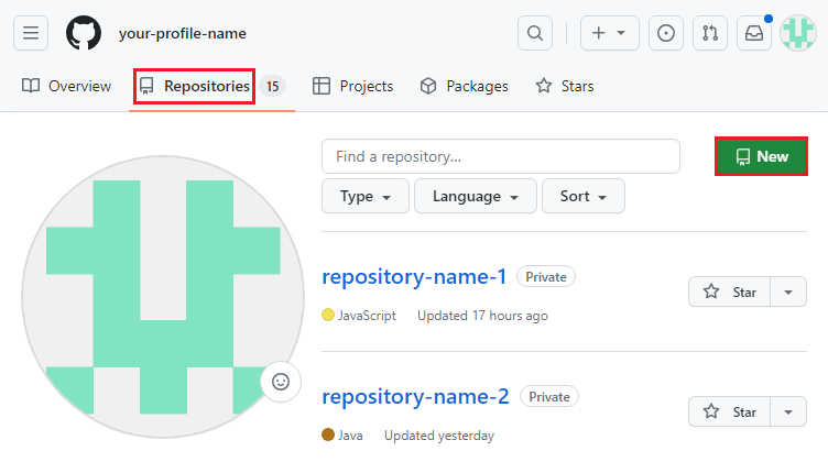 GitHub Create Repository