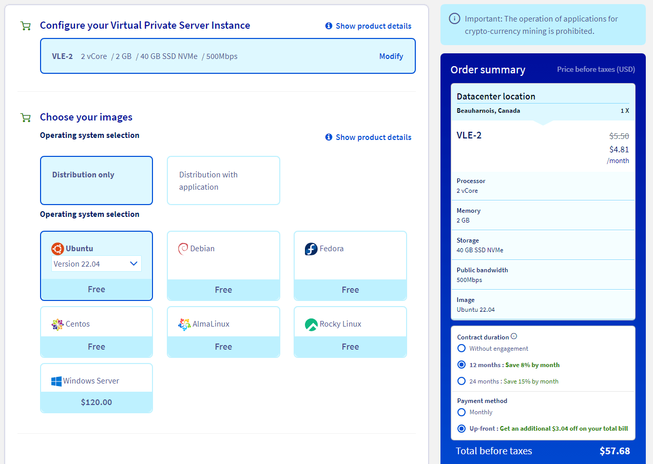 OVH VPS Server VLE-2