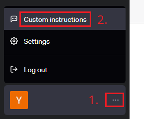 ChatGPT custom instructions