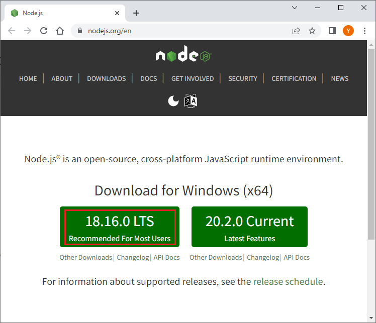 node js download