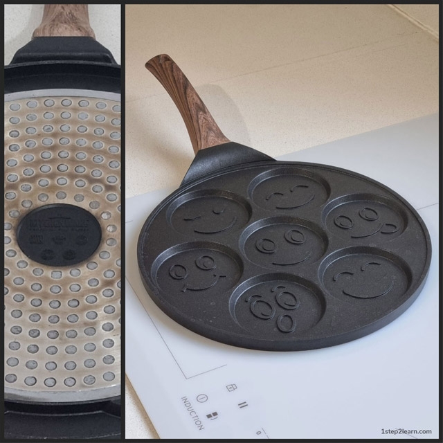 pancake pan induction 7 hole